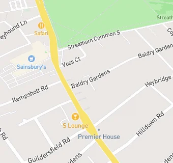 map for Streatham Common Practice