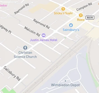 map for Wimbledon Orthodontic Practice