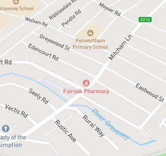 map for Fairoak Pharmacy