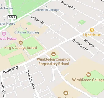 map for Wimbledon Common Preparatory School