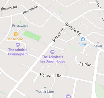 map for The Admirals Inn Guest House