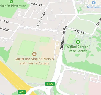 map for St Mary and St Joseph's Catholic School