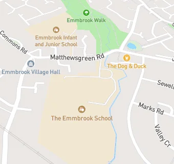 map for Aspens Services at The Emmbrook School