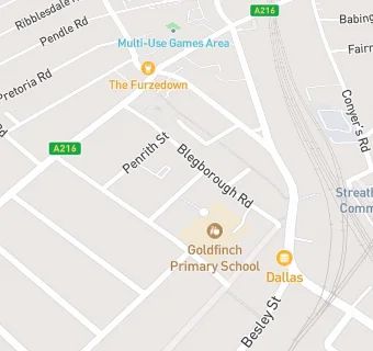 map for Goldfinch Primary School