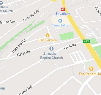 map for Baptist Church