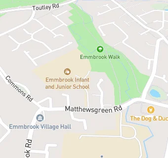 map for Emmbrook Junior School