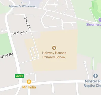 map for Halfway Houses Primary School