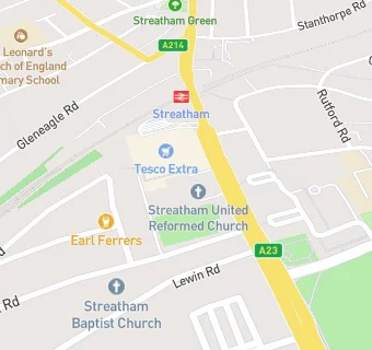 map for Streatham Hub Children's Centre