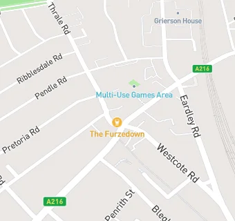 map for The Furzedown