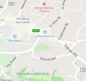 map for St John The Evangelist Sidcup
