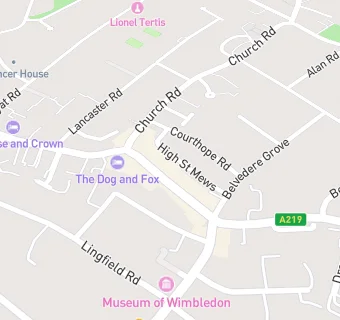 map for Wimbledon Pharmacy