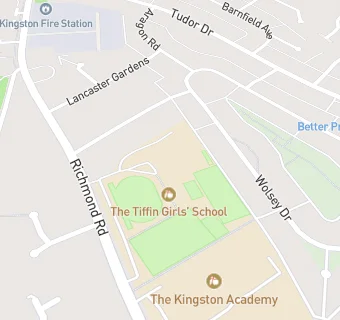 map for Tiffin Girls School