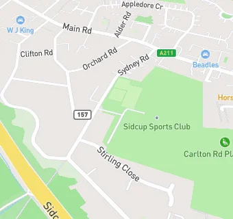 map for Sidcup Sports Club Catering