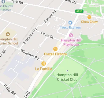 map for Bupa Dental Care, Hampton Hill