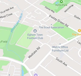 map for Egham Town Football Club Ltd