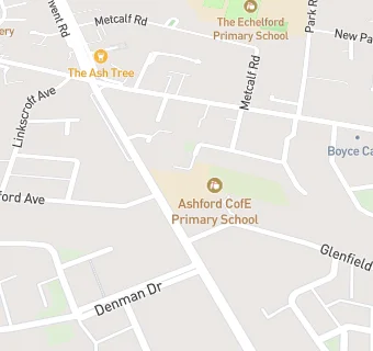 map for Ashford CofE Primary School