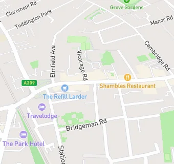 map for The Teddington Arms