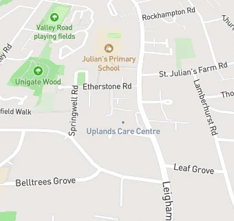 map for Uplands Care Home