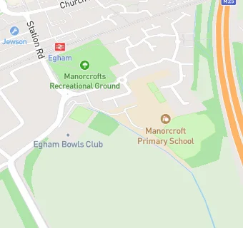 map for Manorcroft Primary School