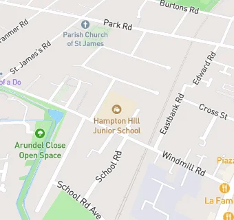 map for Hampton Hill Junior School