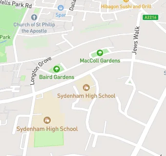 map for Accent Catering (Sydenham High)