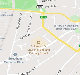 map for St.Leonards C Of E School