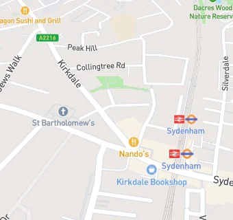 map for Sydenham Service Station