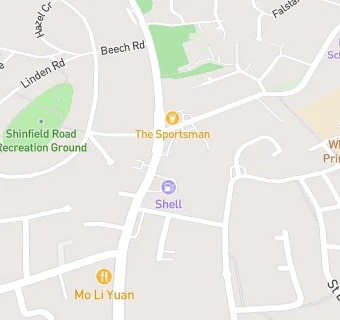 map for MFG Shinfield Service Station