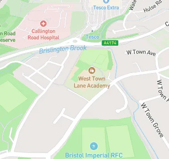 map for West Town Lane Infant School