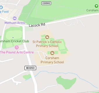 map for Corsham Primary School