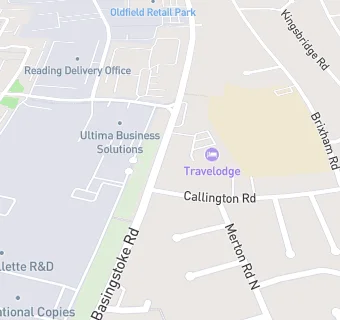 map for Travelodge Reading Whitley