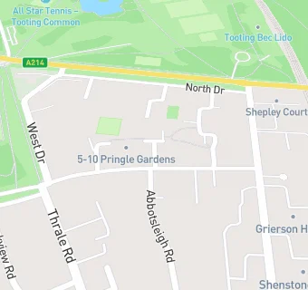 map for Streatham Park Bowling Club