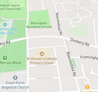 map for St Vincents Primary School