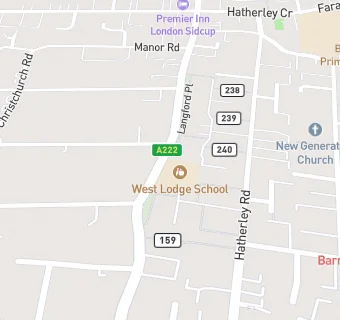 map for West Lodge School