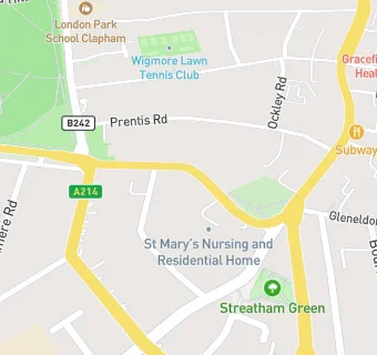 map for St Mary's Care Home