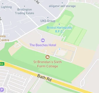 map for St Brendan's Sixth Form College