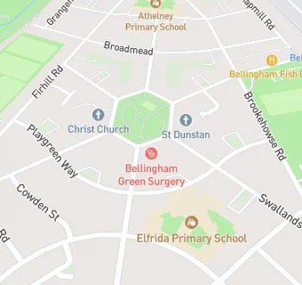 map for Bellingham Green Surgery