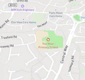 map for Yeo Moor Junior School