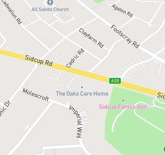 map for The Oaks Care Home