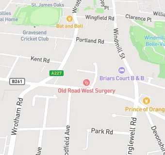 map for Old Road West Surgery