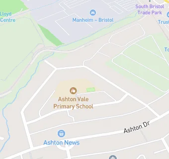 map for Ashton Vale Primary School