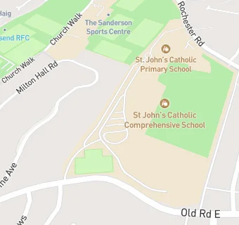 map for St John's Catholic Comprehensive