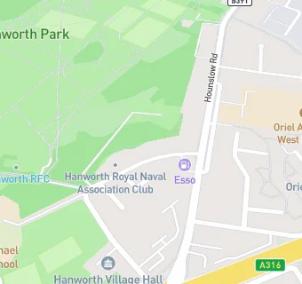 map for Hanworth Royal Naval Association Club