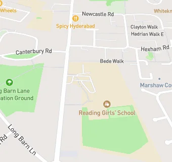 map for Reading Girls' School