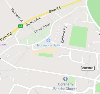 map for Corsham Regis Primary School