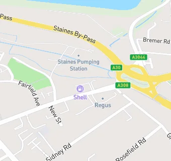 map for Staines Service Station (Shell Staines)