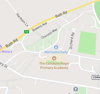 map for Chartwells at Corsham Regis Primary