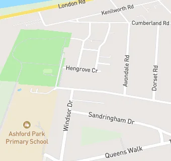 map for Ashford Park Primary School