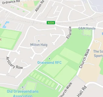 map for Gravesend Rugby Football Club (Bar)