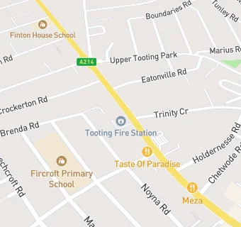 map for Tooting Fire Station